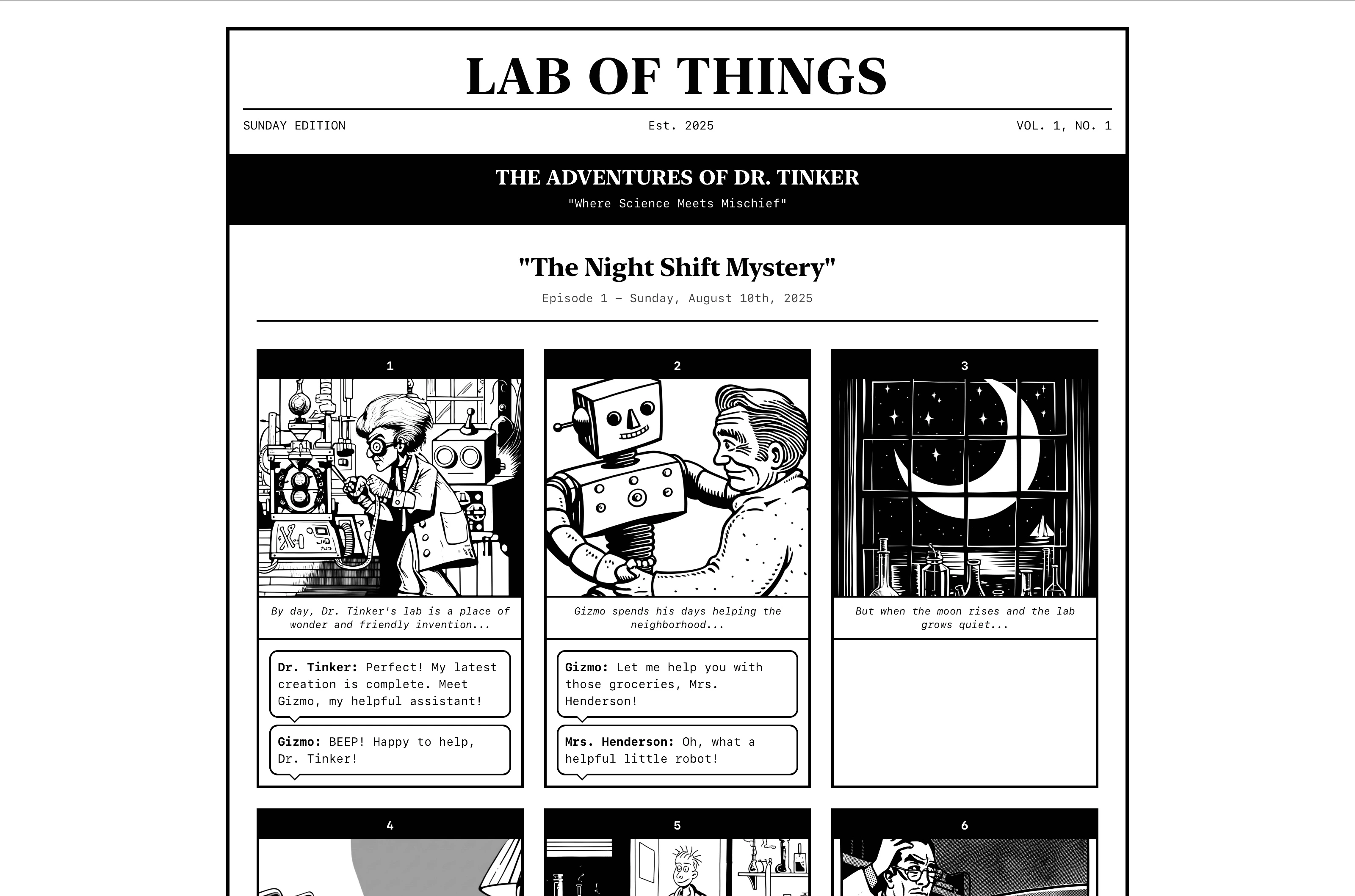 Screenshot of Lab of Things project